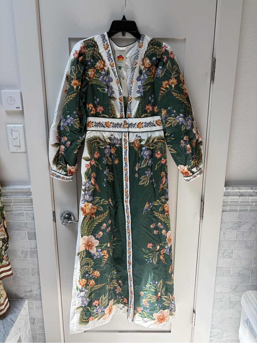 NWT Farm Rio Nature long sleeve maxi dress - Picture 3 of 7